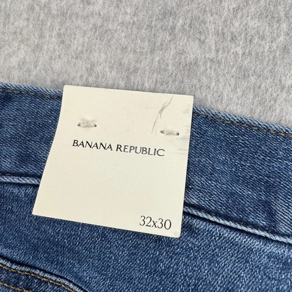 Banana Republic Jeans Mens 32x30 Blue Straight Fit Traveler Denim Casual NEW